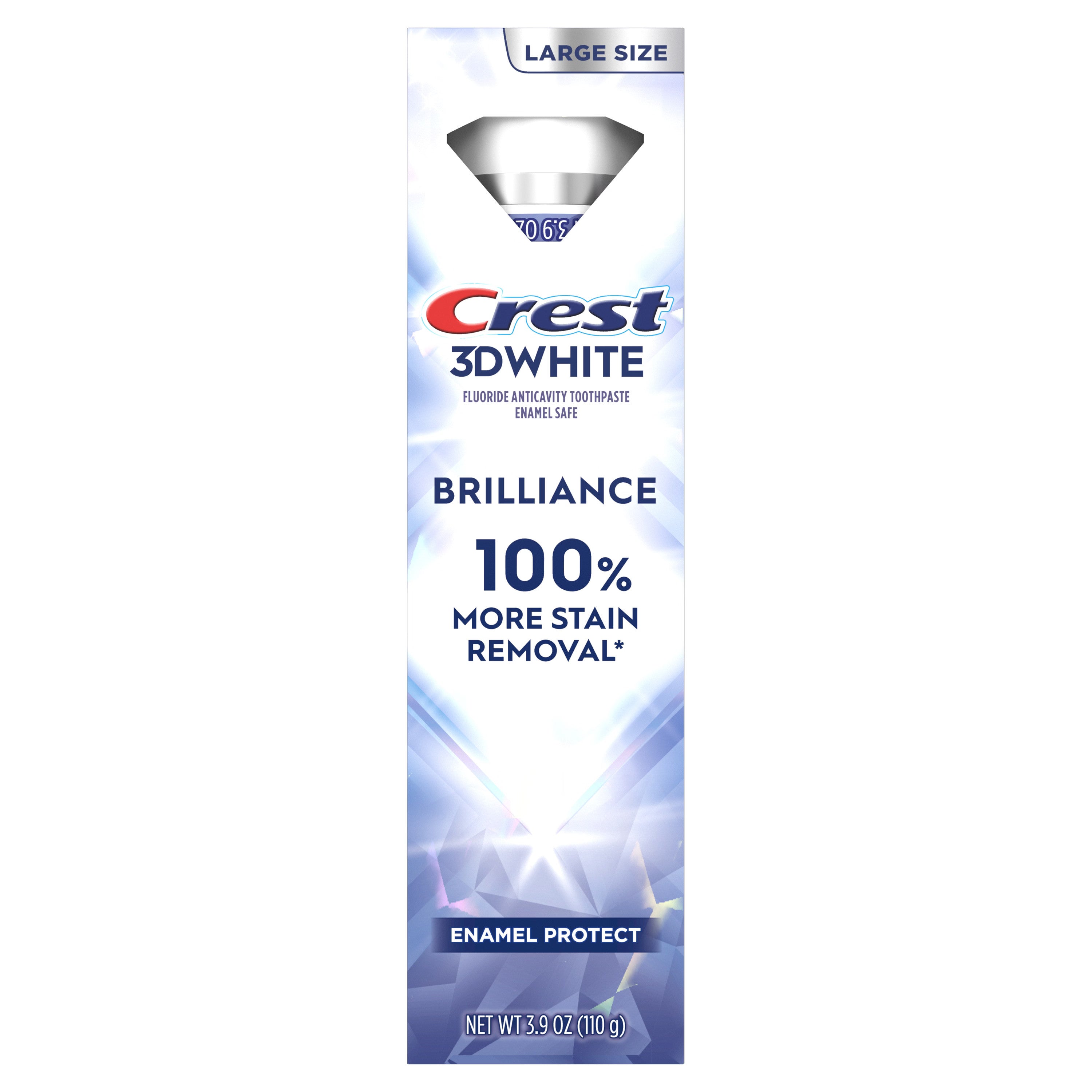 Crest 3d White Brilliance Pro Enamel Protect Toothpaste 3.9 Oz (110 g)