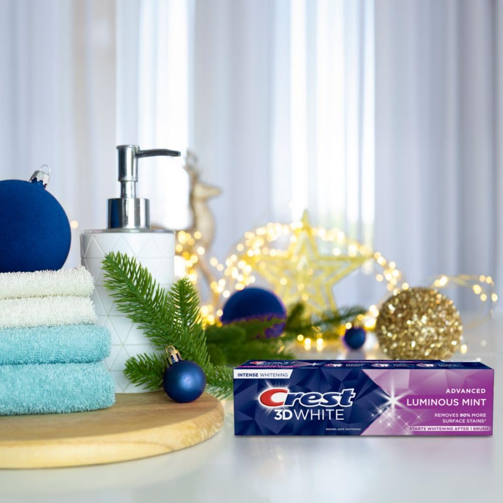 Crest 3d White Luminous Mint Toothpaste 3.7 Oz (104 G) 4 Pack