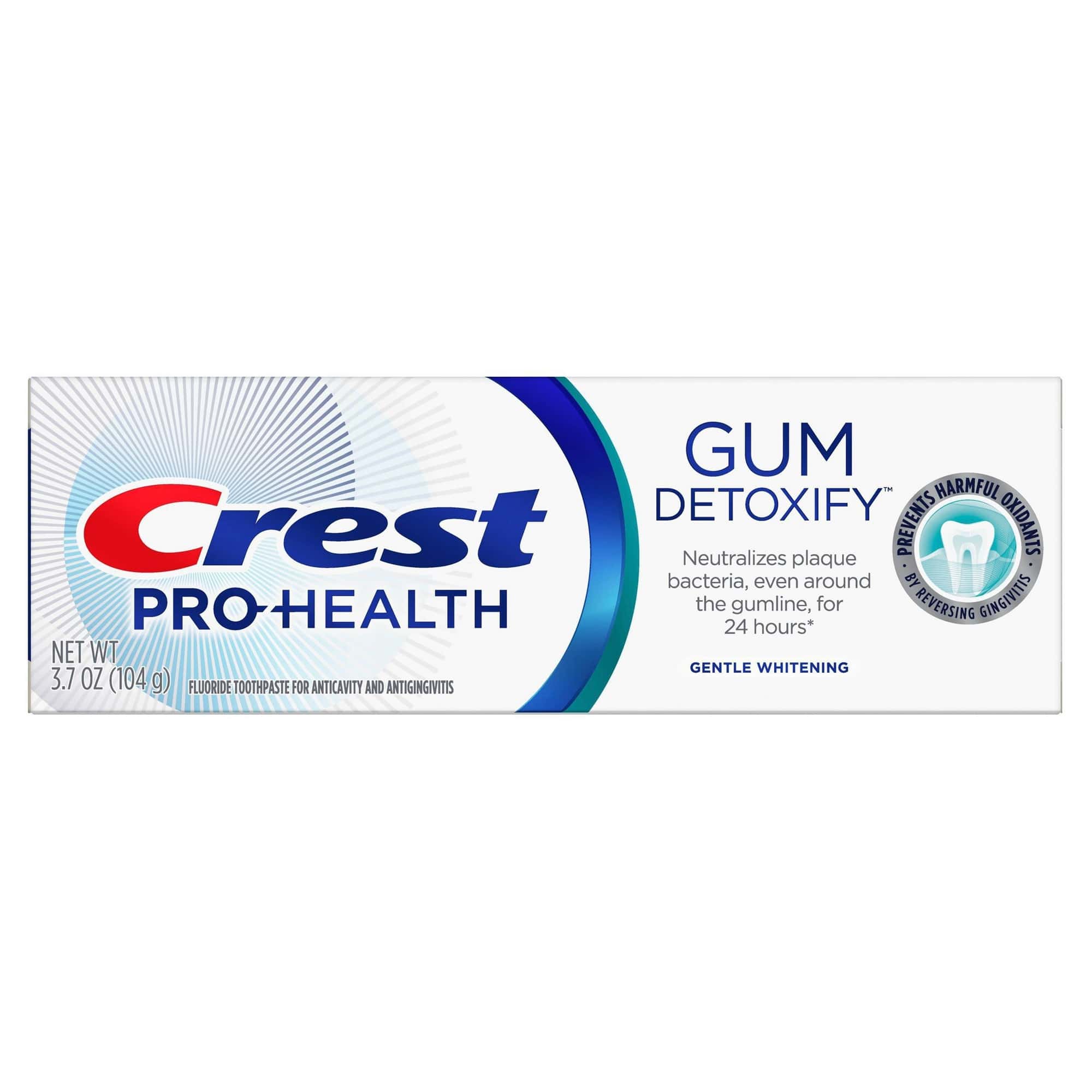 Crest Pro-Health Gum Detoxify Gentle Whitening Toothpaste 3.7 OZ (104 g)
