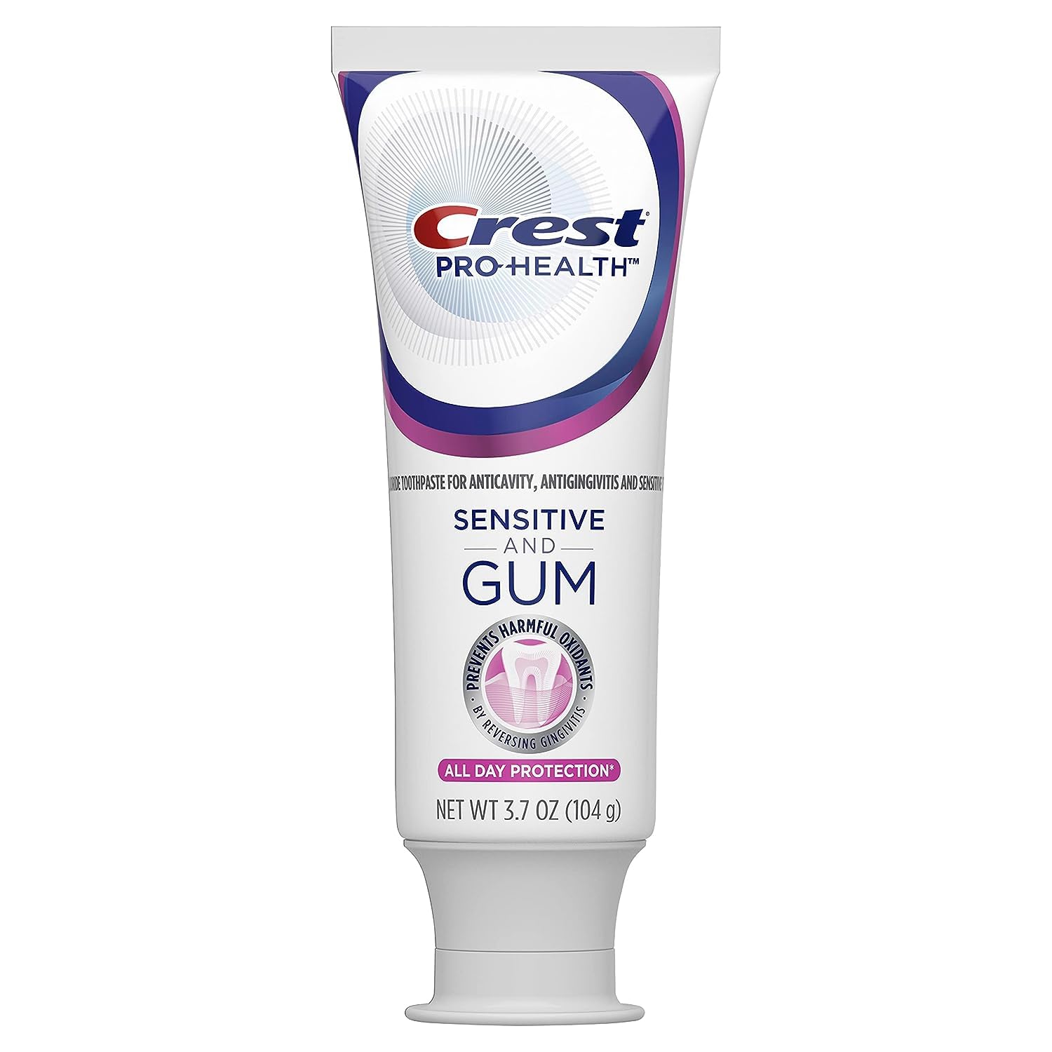 Crest Sensitive And Gum All Day Protection Toothpaste 3.7 Oz (104 G)