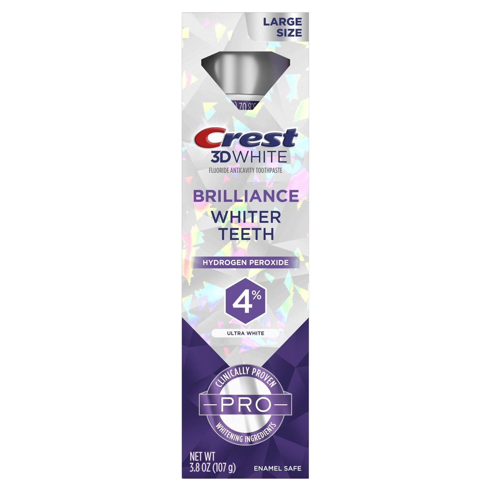 Crest 3D White Brilliance Pro Ultra White Toothpaste, 3.8 oz (107 g)