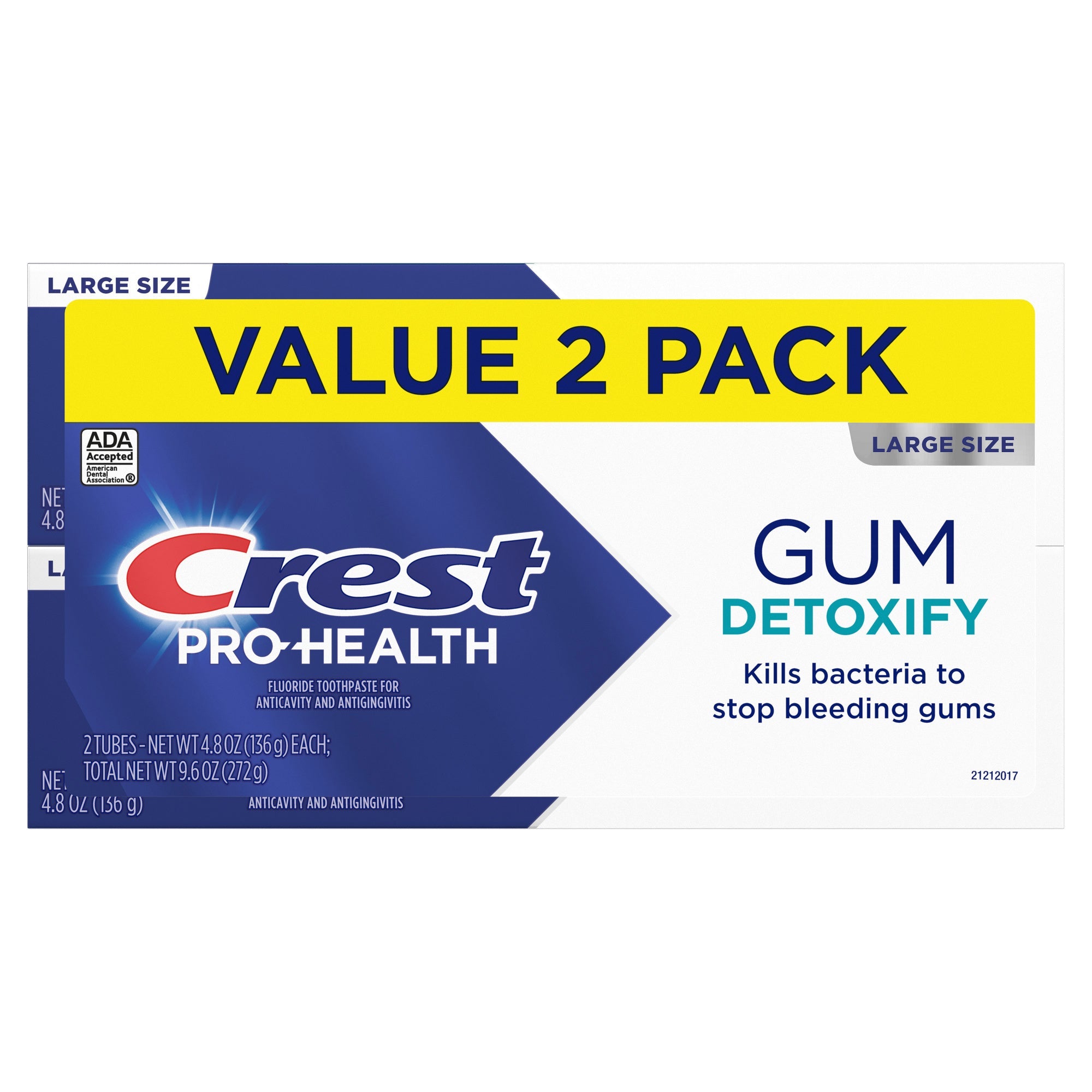 Crest Pro-Health Gum Detoxify Toothpaste, 4.8 oz (136 g) 2-Pack