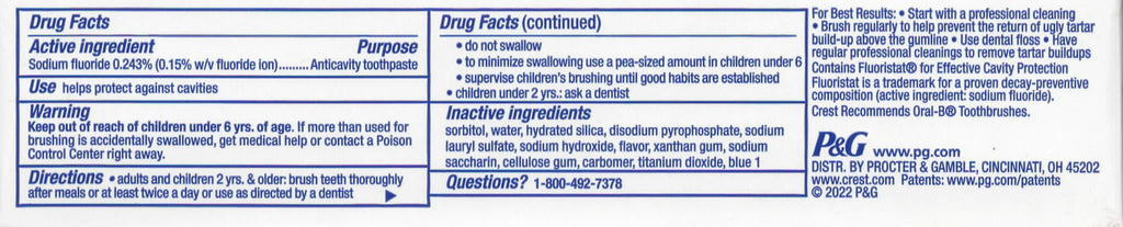 Crest Tartar Protection Toothpaste, Regular Paste, 4.2 oz (119 g)