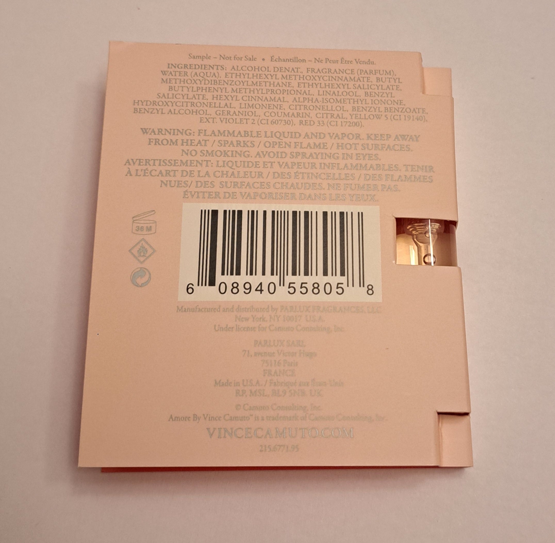 Vince Camuto Amore Eau De Parfum Spray Vaporisateur, 2.6 ml