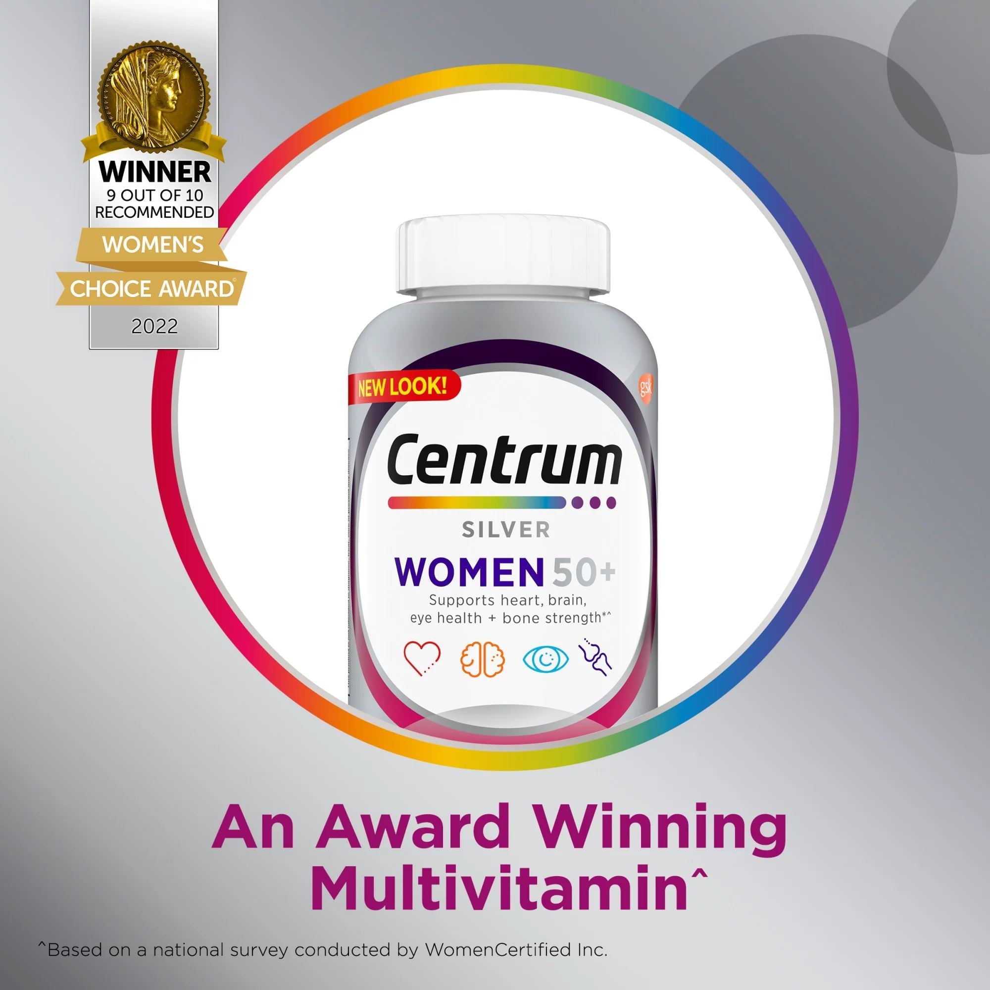 Centrum Silver Women 50+ Multivitamin 200 Tablets, EXP 08/2026