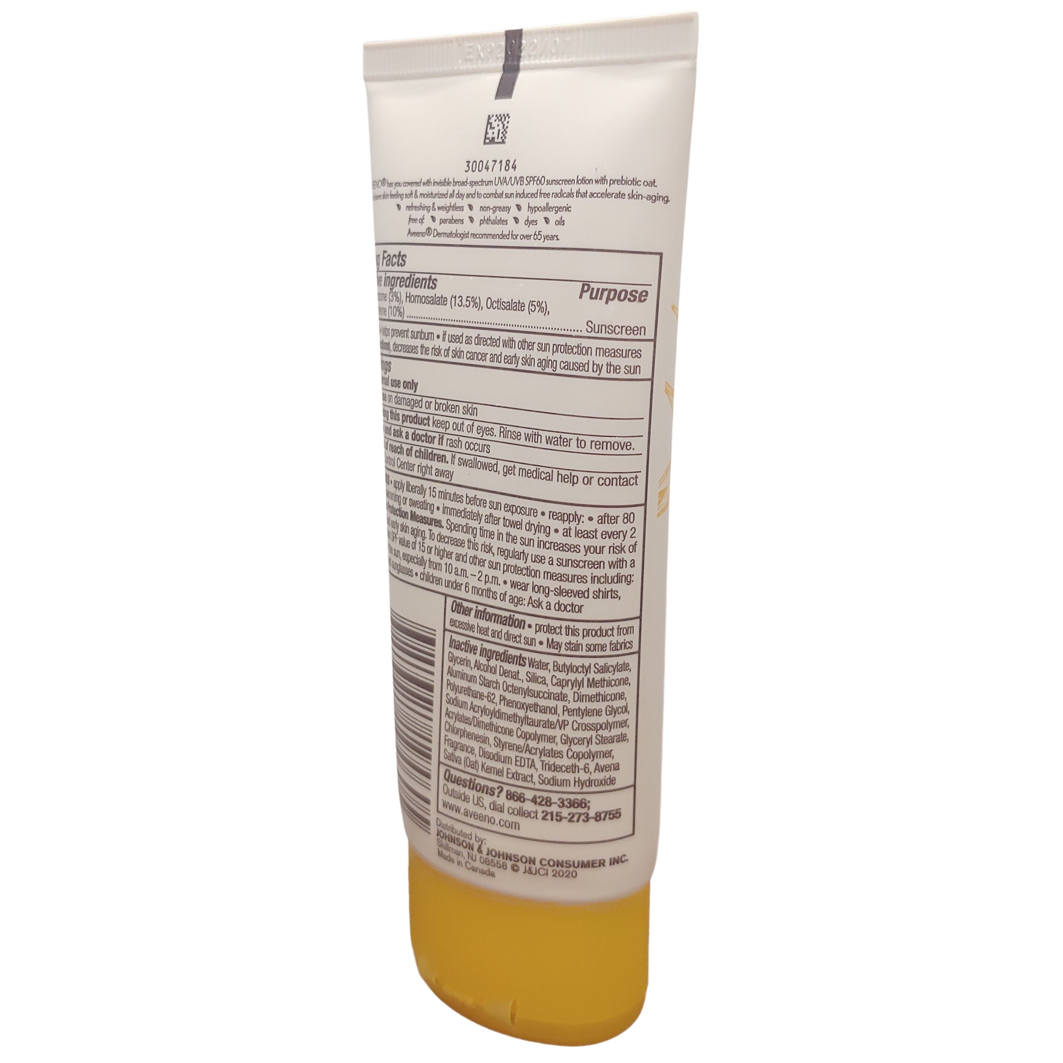 Aveeno Protect + Hydrate SPF 60 Sunscreen, 3 Fl Oz (88 mL)