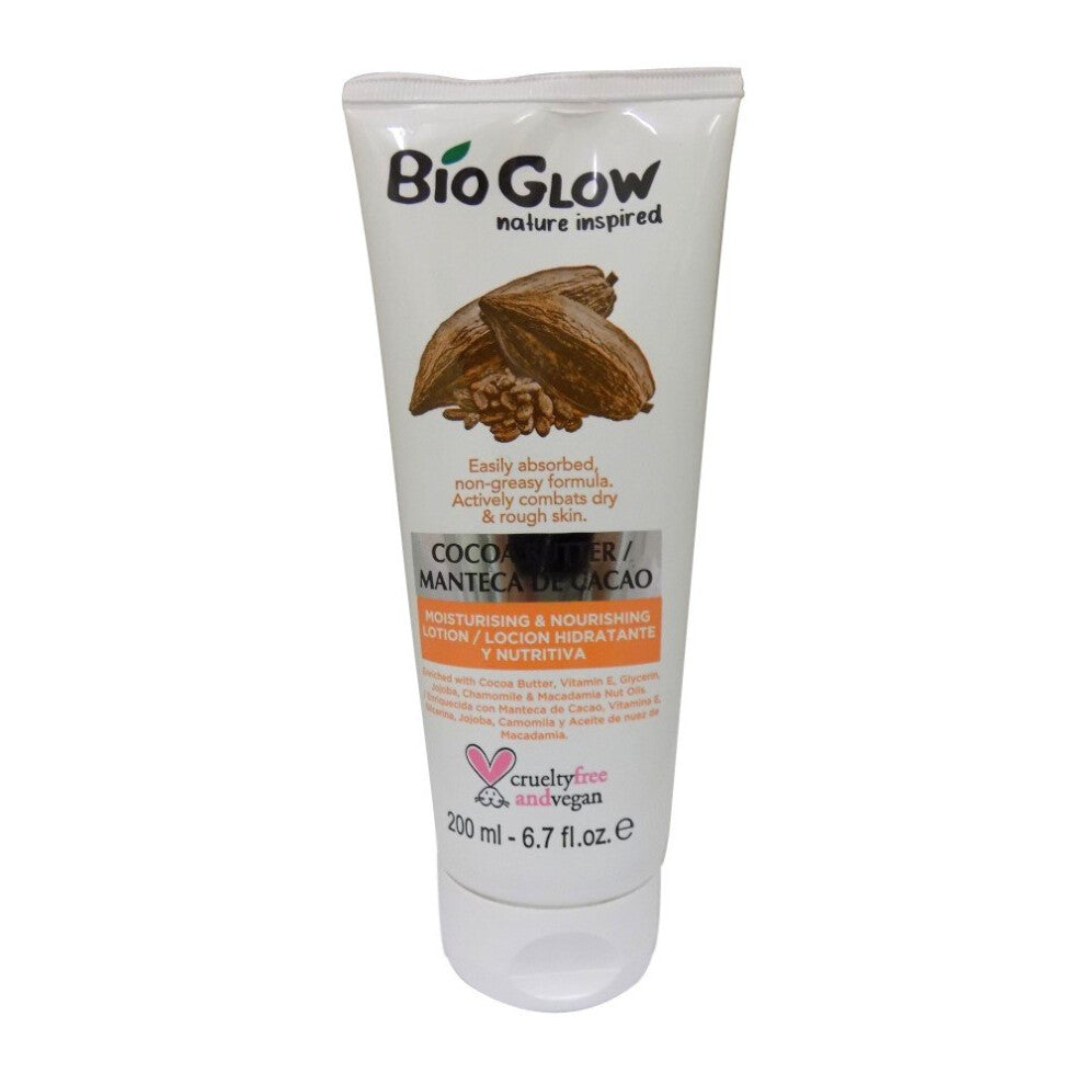 Bio Glow Cocoa Butter Moisturising and Nourishing Lotion, 200 ml (6.7 FL OZ)