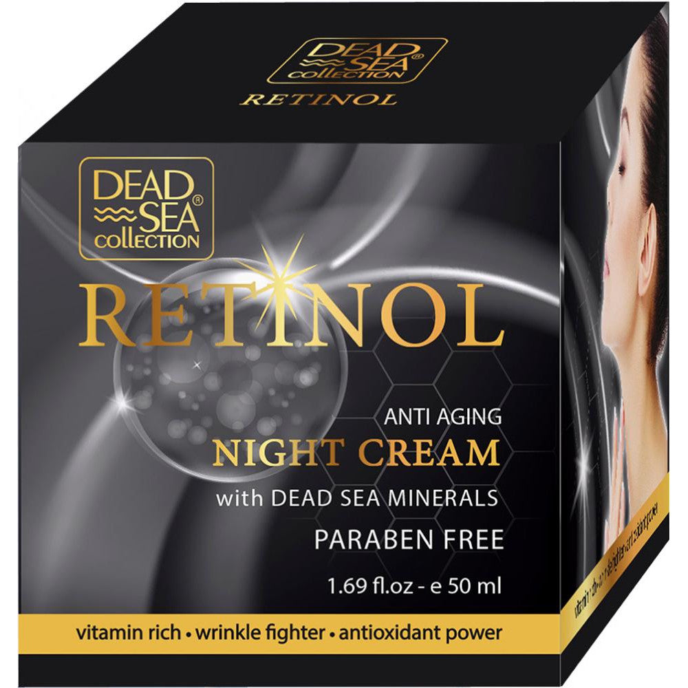 Dead Sea Collection Retinol Anti-Aging Night Cream, 50 mL (1.69 Fl Oz)