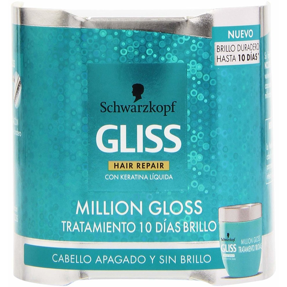 Schwarzkopf Gliss Hair Repair Million Gloss, 10 Day Shine Treatment, With Liquid Keratin
