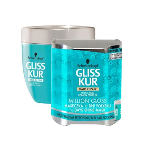 Schwarzkopf Gliss Hair Repair Million Gloss, 10 Day Shine Treatment, With Liquid Keratin