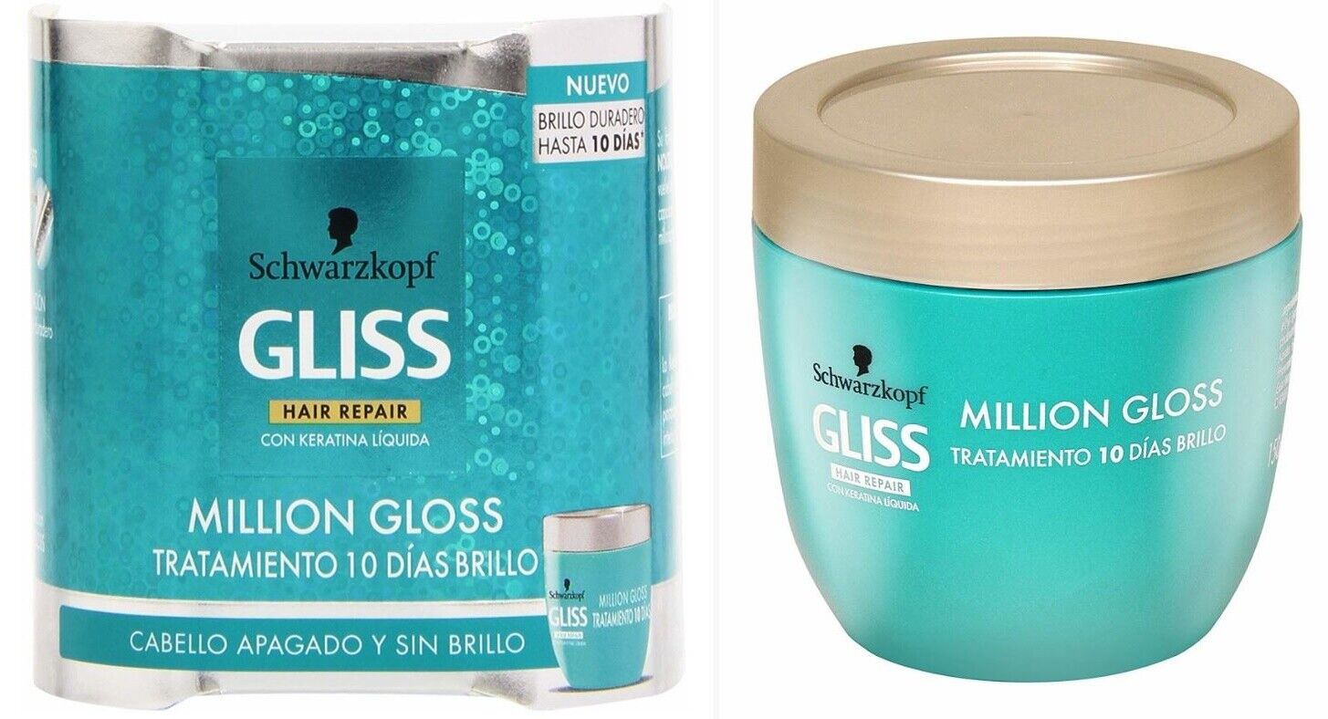 Schwarzkopf Gliss Hair Repair Million Gloss, 10 Day Shine Treatment, With Liquid Keratin