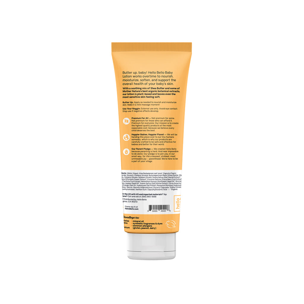 Hello Bello Plant-Based Baby Lotion, 8.5 fl oz (250 ml) | Soothing Vanilla Apricot