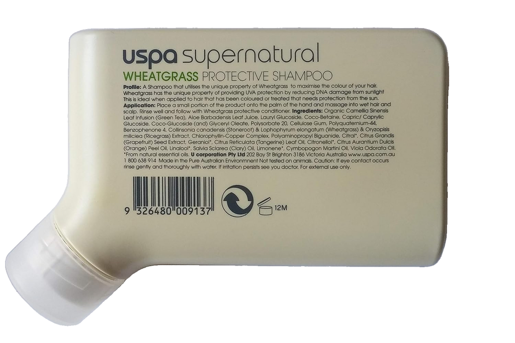 Uspa Supernatural Wheatgrass Protective Shampoo 250 ml (8.35 FL OZ)